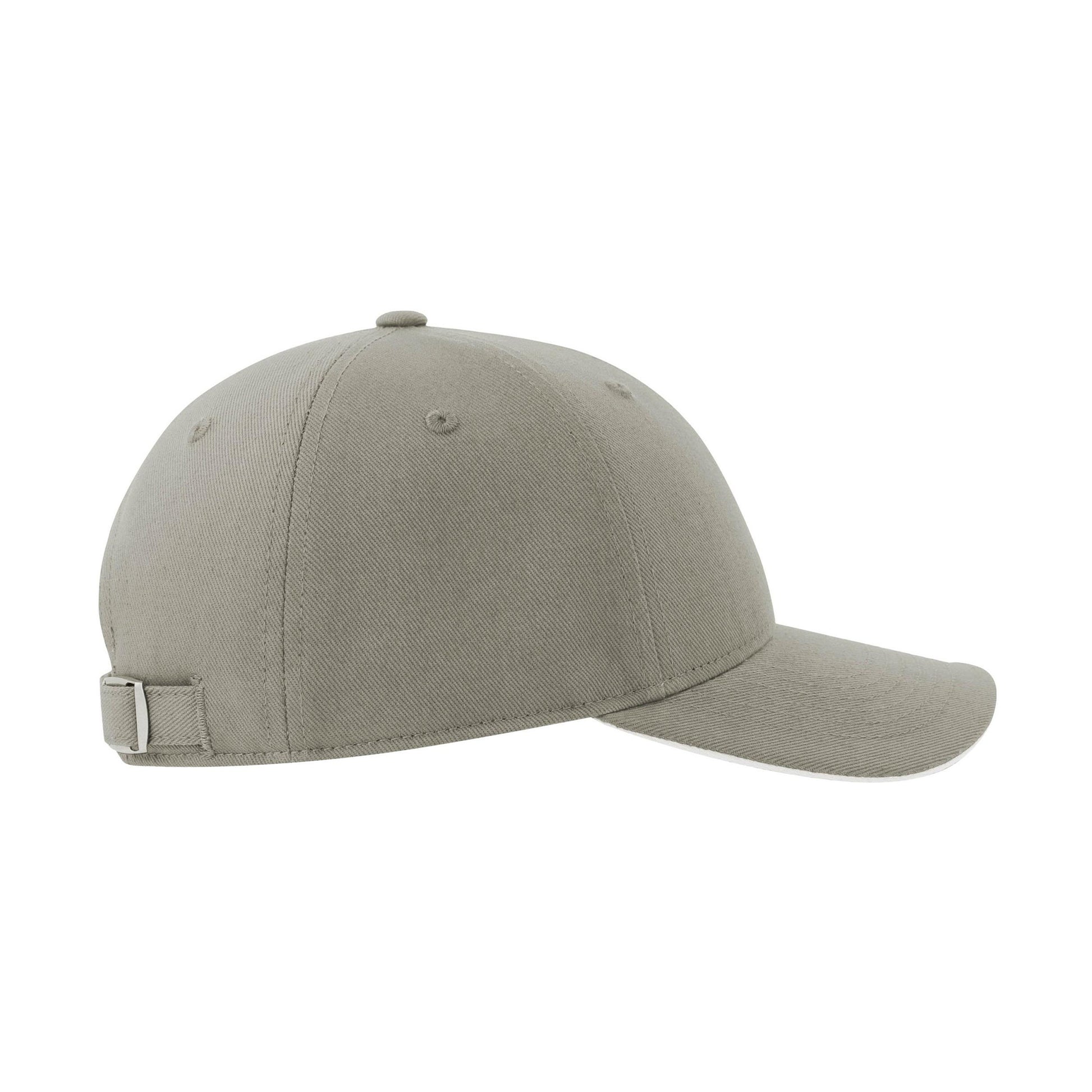 Grey-White - Side - Atlantis Unisex Adult Liberty Sandwich 6 Panel Sustainable Cap
