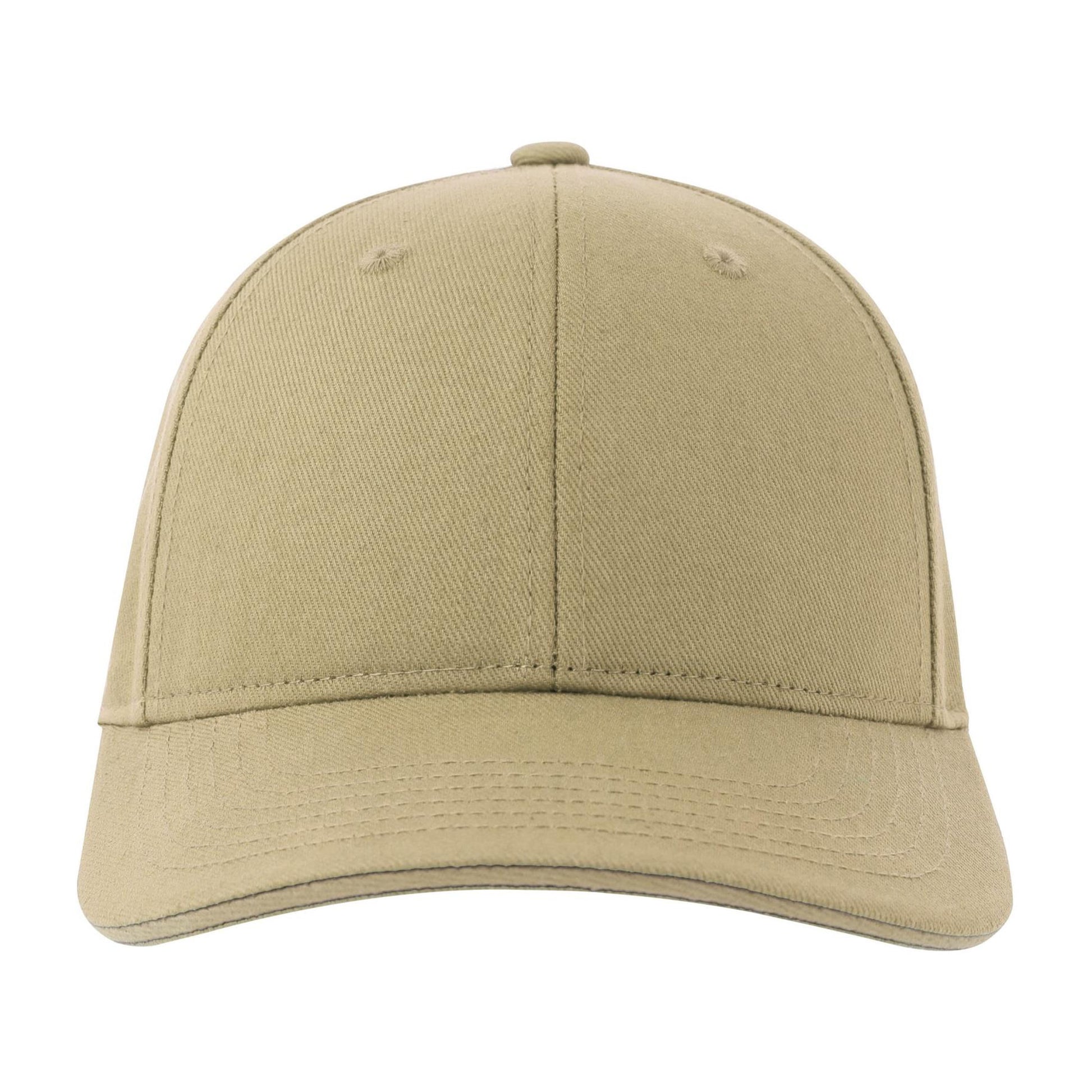 Khaki Green-Khaki Green - Lifestyle - Atlantis Unisex Adult Liberty Sandwich 6 Panel Sustainable Cap