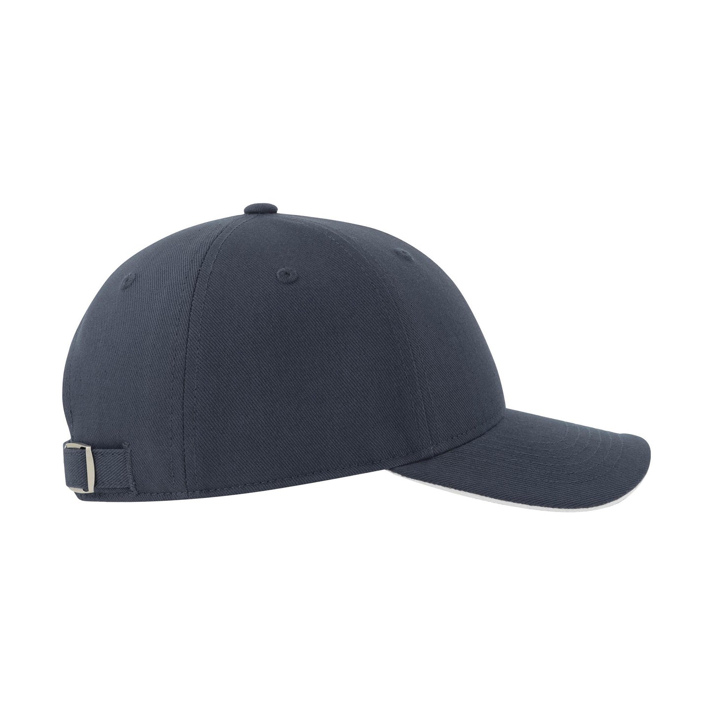 Navy-White - Side - Atlantis Unisex Adult Liberty Sandwich 6 Panel Sustainable Cap