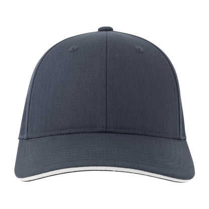 Navy-White - Lifestyle - Atlantis Unisex Adult Liberty Sandwich 6 Panel Sustainable Cap