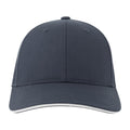 Navy-White - Lifestyle - Atlantis Unisex Adult Liberty Sandwich 6 Panel Sustainable Cap
