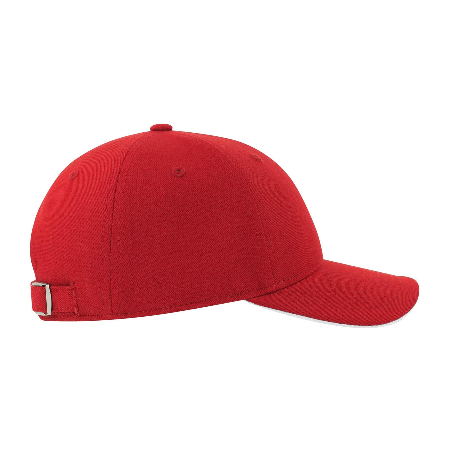 Red-White - Side - Atlantis Unisex Adult Liberty Sandwich 6 Panel Sustainable Cap