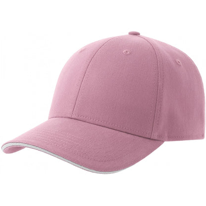 Pink-White - Front - Atlantis Unisex Adult Liberty Sandwich 6 Panel Sustainable Cap