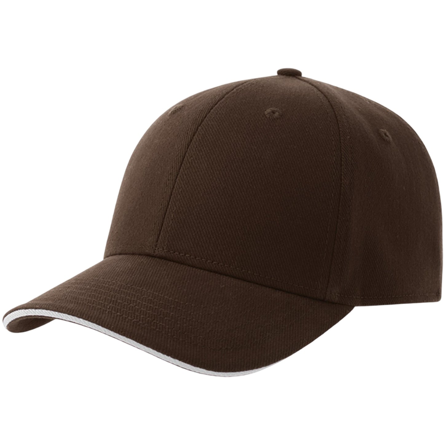 Brown-White - Front - Atlantis Unisex Adult Liberty Sandwich 6 Panel Sustainable Cap