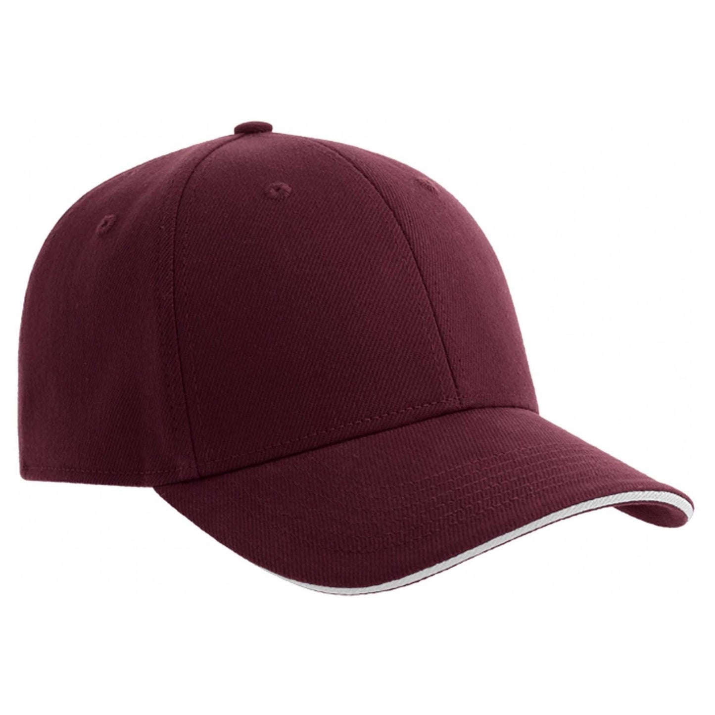 Burgundy-White - Back - Atlantis Unisex Adult Liberty Sandwich 6 Panel Sustainable Cap