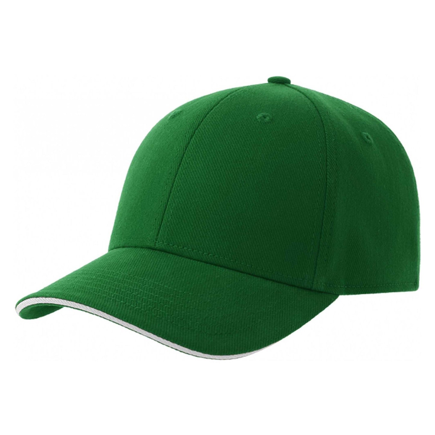 Green-White - Front - Atlantis Unisex Adult Liberty Sandwich 6 Panel Sustainable Cap