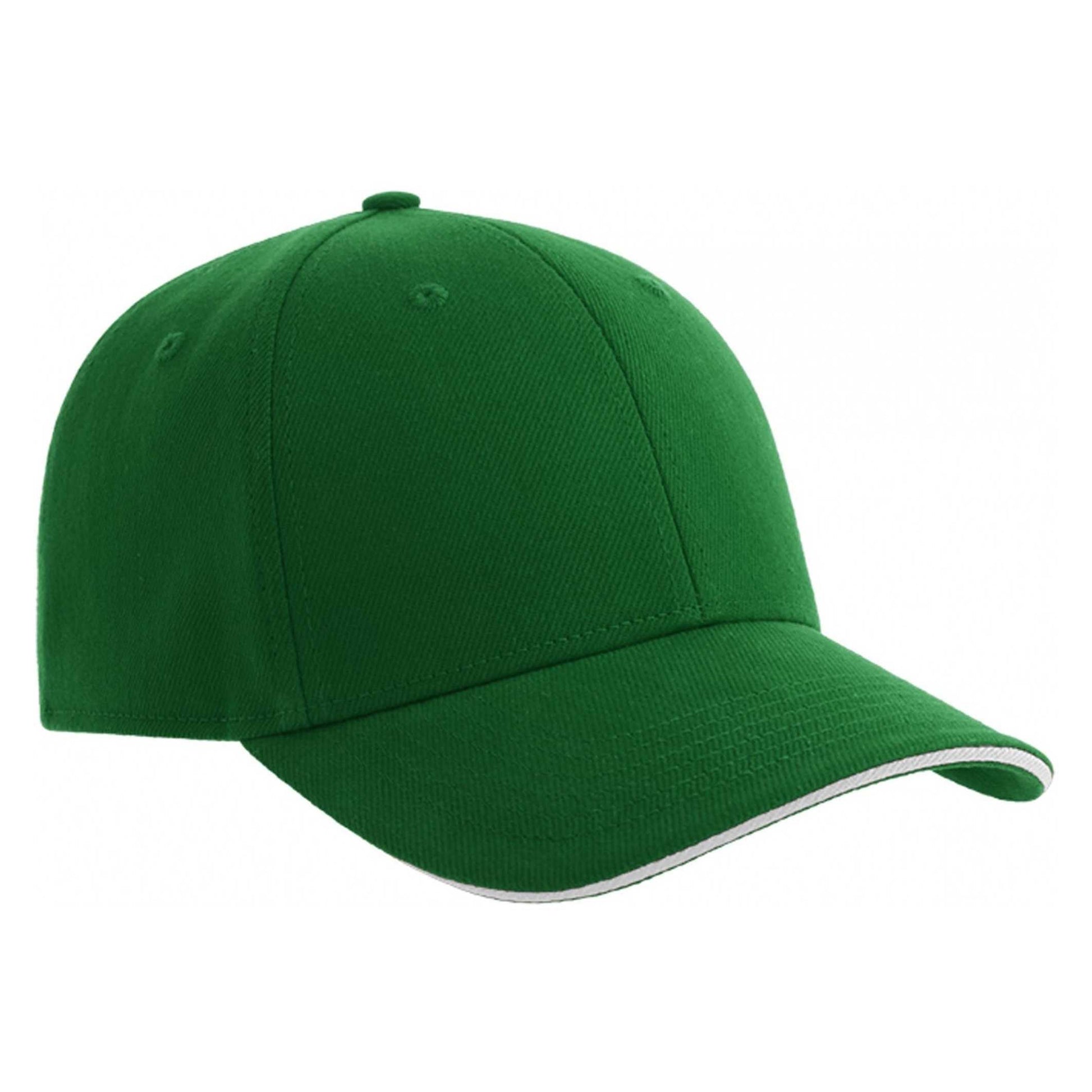 Green-White - Back - Atlantis Unisex Adult Liberty Sandwich 6 Panel Sustainable Cap