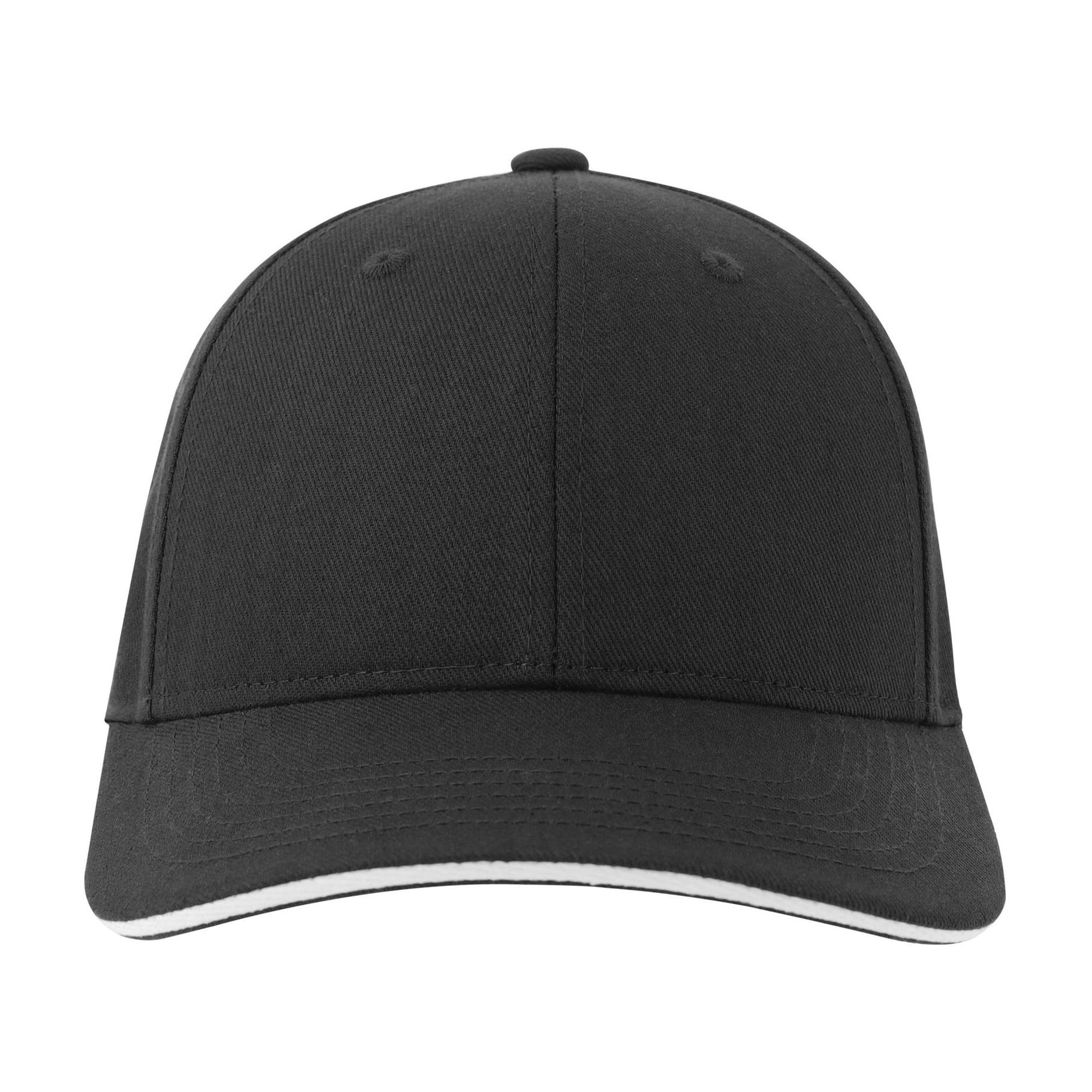 Black-White - Lifestyle - Atlantis Unisex Adult Liberty Sandwich 6 Panel Sustainable Cap