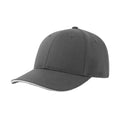 Dark Grey-White - Front - Atlantis Unisex Adult Liberty Sandwich 6 Panel Sustainable Cap