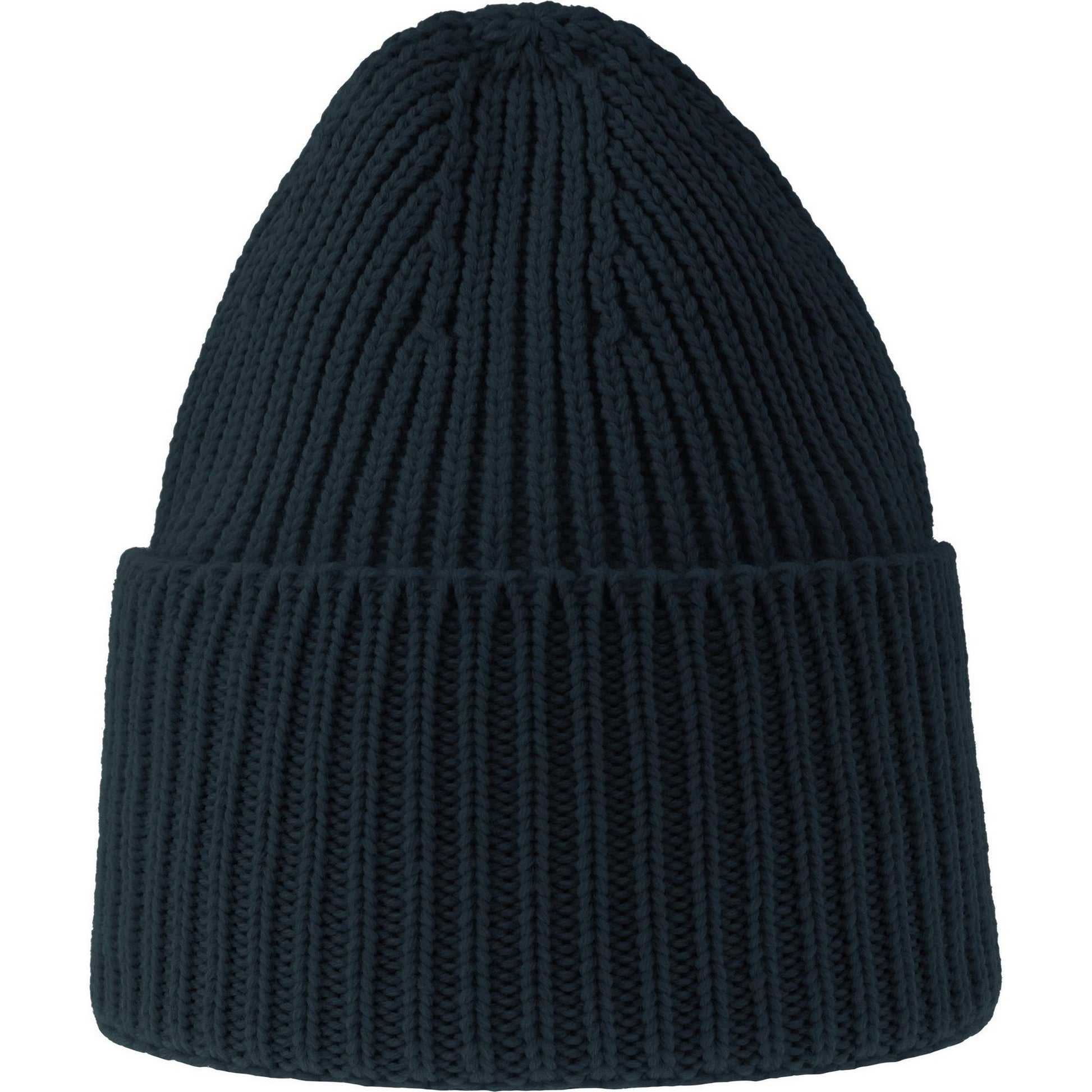 Navy - Back - Atlantis Unisex Adult Oak Chunky Knit Beanie