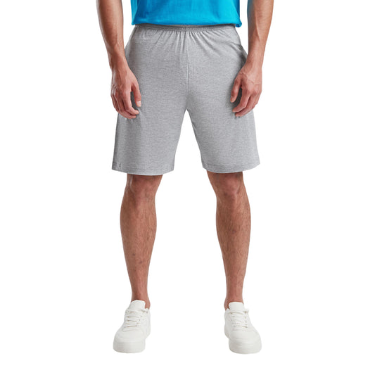 Heather Grey - Front - Fruit of the Loom Unisex Adult Iconic 195 Jersey Shorts