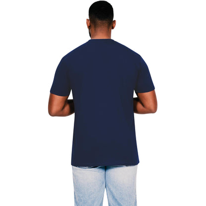 Navy - Back - Casual Classics Unisex Adult Combed Cotton Organic T-Shirt