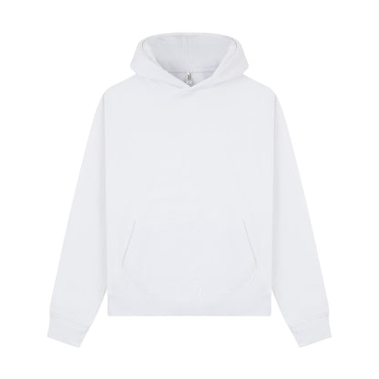 White - Front - Casual Classics Unisex Adult Premium Combed Cotton Oversized Hoodie