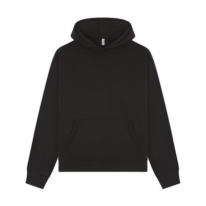 Black - Front - Casual Classics Unisex Adult Premium Combed Cotton Oversized Hoodie