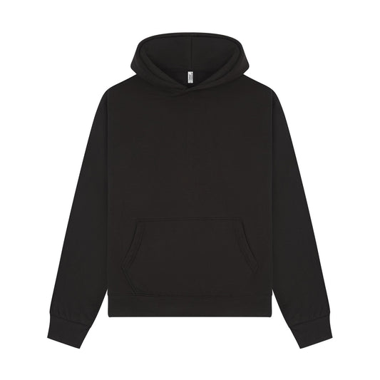 Black - Front - Casual Classics Unisex Adult Premium Combed Cotton Oversized Hoodie