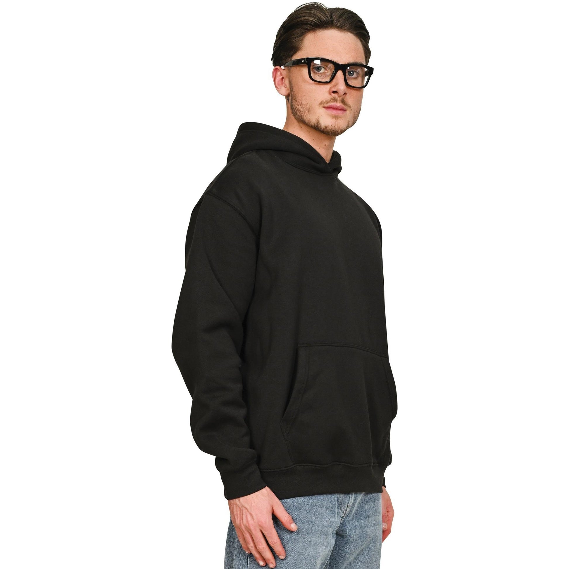 Black - Lifestyle - Casual Classics Unisex Adult Premium Combed Cotton Oversized Hoodie