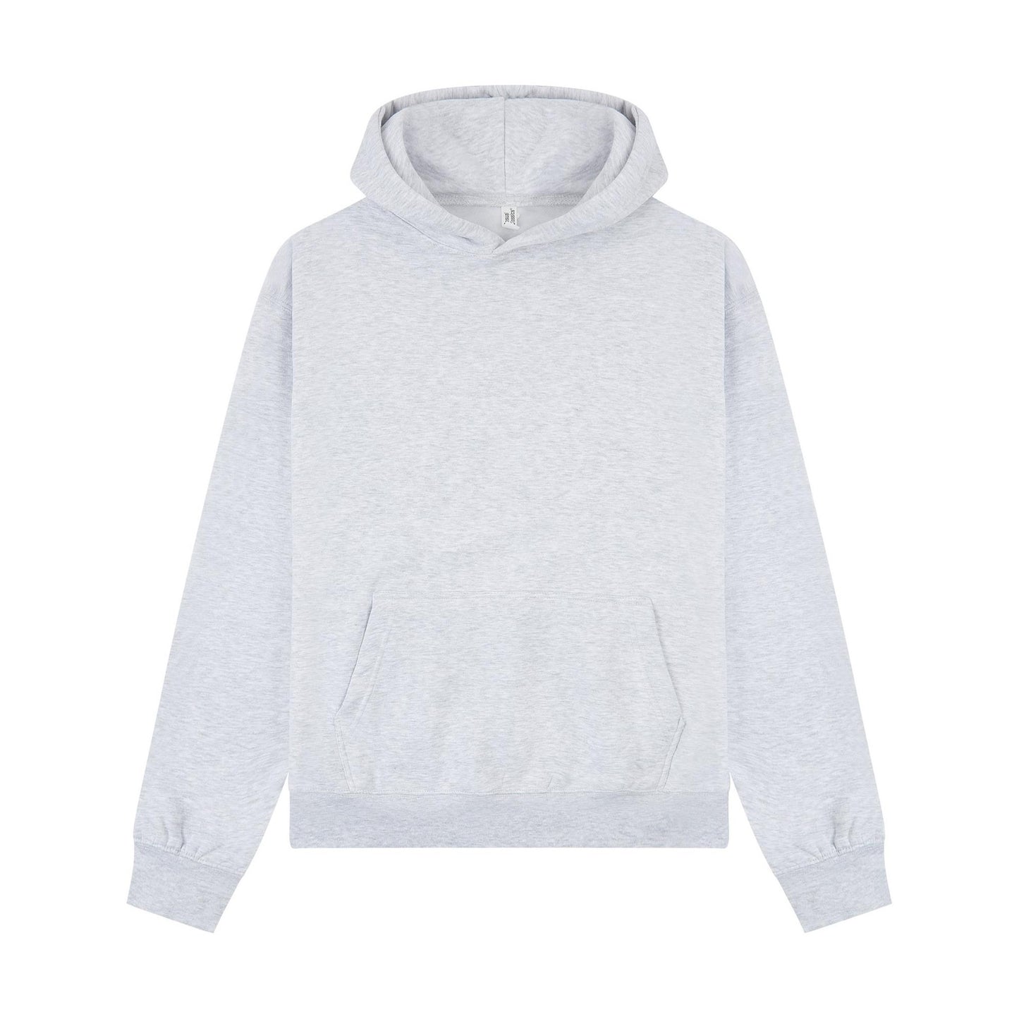 Ash Grey - Front - Casual Classics Unisex Adult Premium Combed Cotton Oversized Hoodie