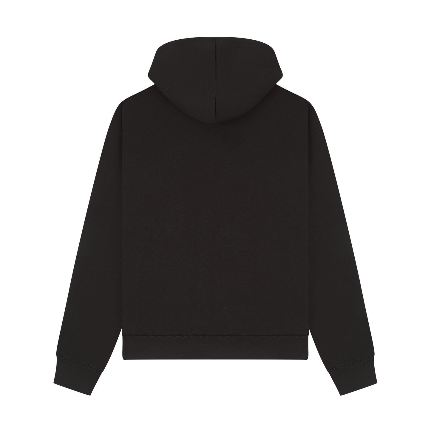 Black - Back - Casual Classics Unisex Adult Premium Combed Cotton Boxy Oversized Full Zip Hoodie