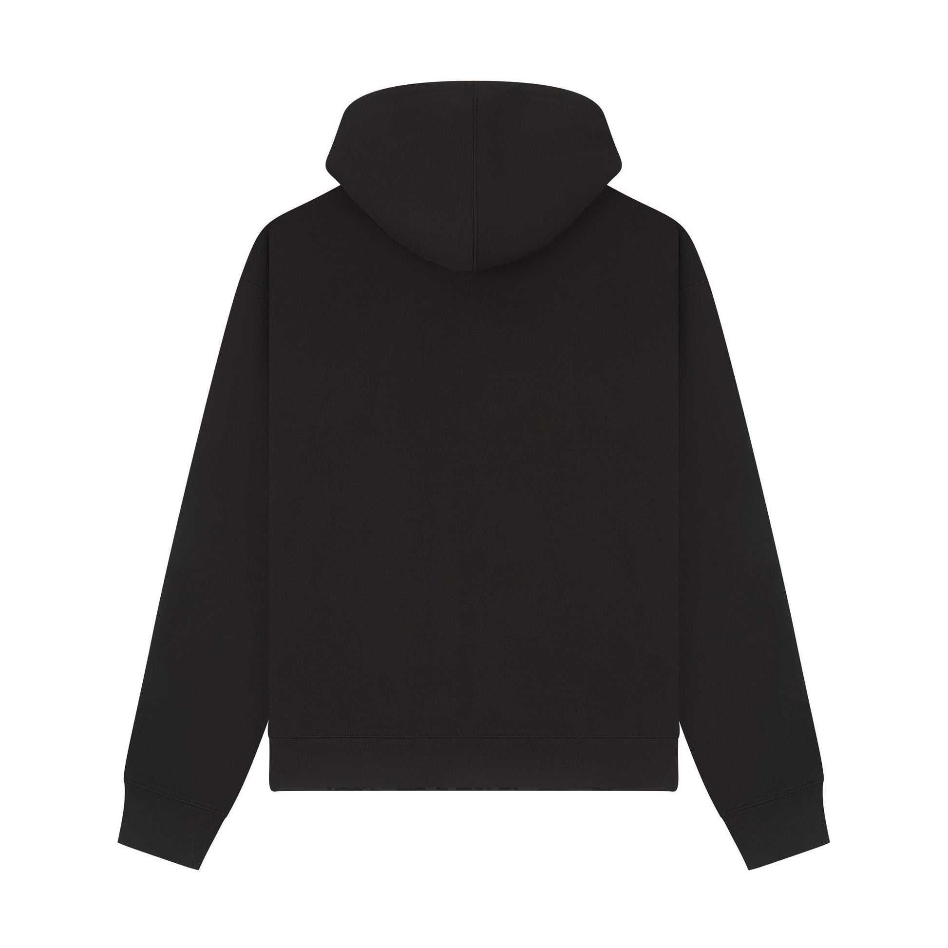 Black - Back - Casual Classics Unisex Adult Premium Combed Cotton Boxy Oversized Full Zip Hoodie