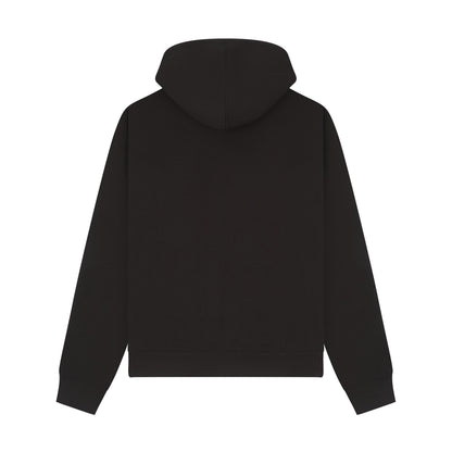 Black - Back - Casual Classics Unisex Adult Premium Combed Cotton Boxy Oversized Full Zip Hoodie