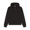Black - Front - Casual Classics Unisex Adult Premium Combed Cotton Boxy Oversized Full Zip Hoodie