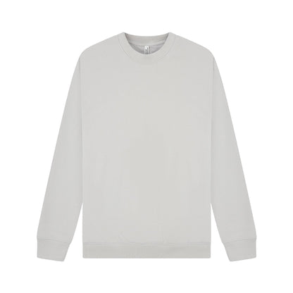 Lunar Grey - Front - Casual Classics Unisex Adult Premium Combed Cotton Extended Neckline Oversized Sweatshirt