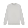 Lunar Grey - Front - Casual Classics Unisex Adult Premium Combed Cotton Extended Neckline Oversized Sweatshirt