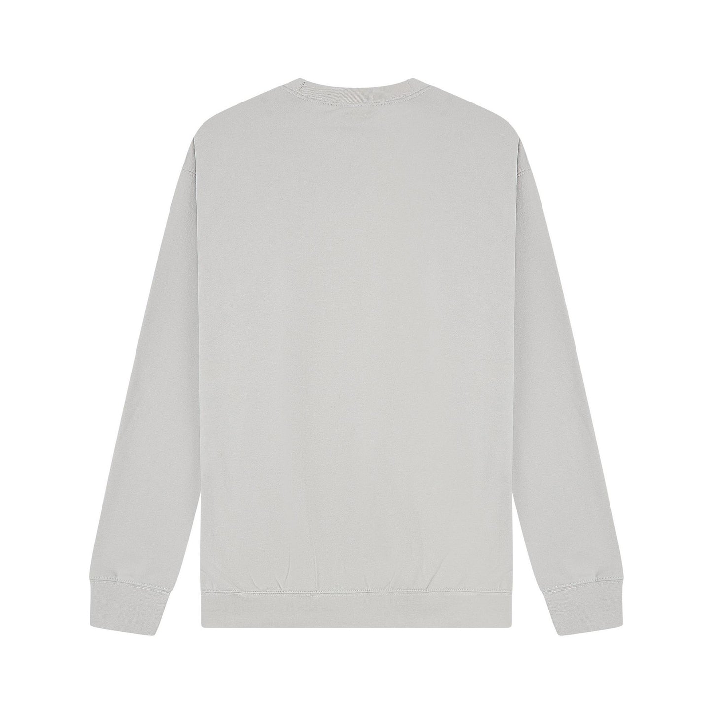 Lunar Grey - Back - Casual Classics Unisex Adult Premium Combed Cotton Extended Neckline Oversized Sweatshirt
