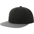 Black-Grey - Back - Atlantis Contrast Sustainable Flat Peak Snapback Cap