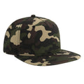 Black-Green-Beige - Back - Atlantis Unisex Adult Camo Sustainable 5 Panel Snapback Cap