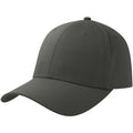 Dark Grey - Back - Atlantis Unisex Adult Pitch 6 Panel Flexible Stretch Fitted Baseball Cap