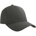 Dark Grey - Front - Atlantis Unisex Adult Pitch 6 Panel Flexible Stretch Fitted Baseball Cap