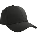 Black - Front - Atlantis Unisex Adult Pitch 6 Panel Flexible Stretch Fitted Baseball Cap
