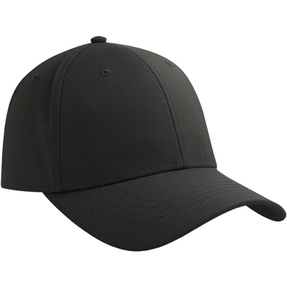 Black - Front - Atlantis Unisex Adult Pitch 6 Panel Flexible Stretch Fitted Baseball Cap
