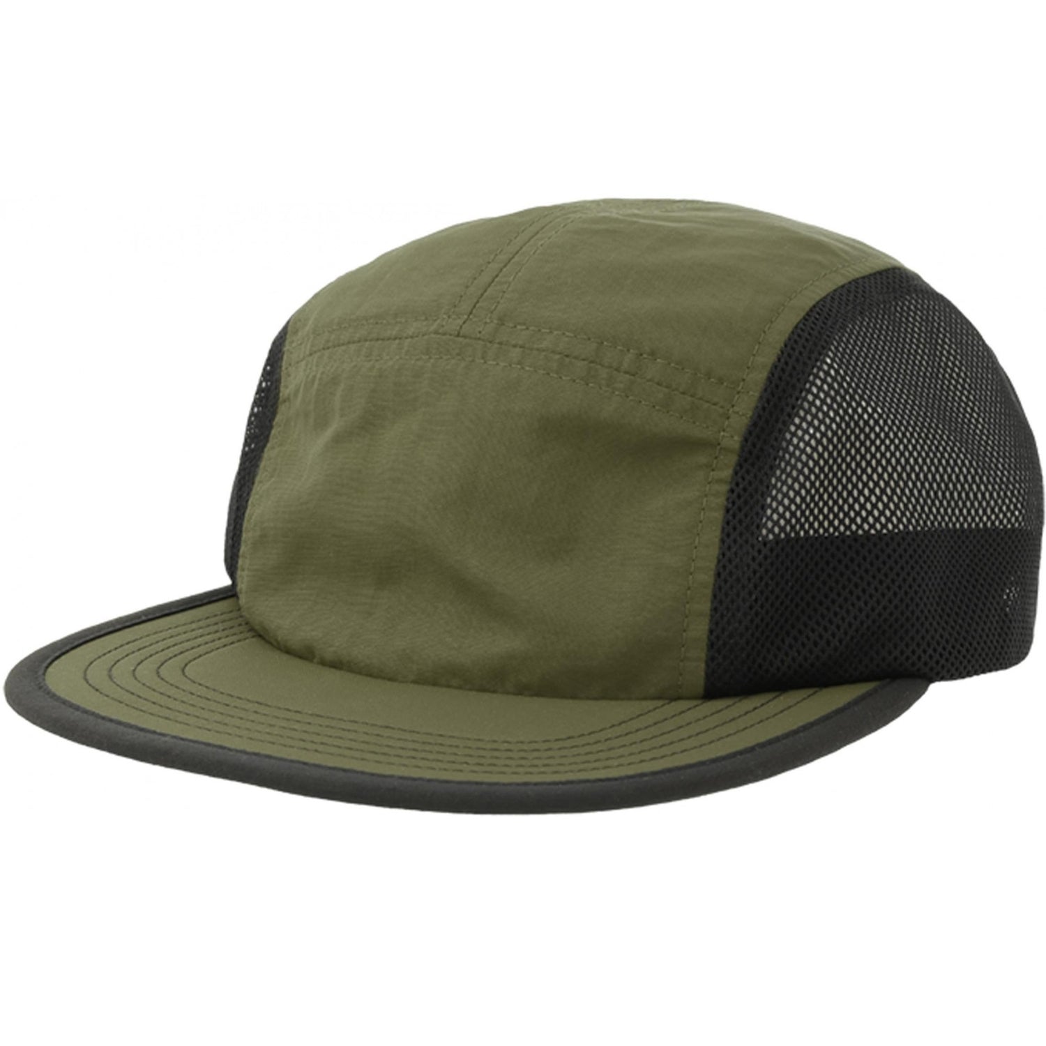 Olive - Back - Atlantis Unisex Adult Erie Retro Technical Recycled Cap