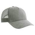 Grey - Back - Atlantis Unisex Adult Rapper 5 Panel Suede Sustainable Trucker Cap