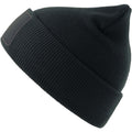 Navy - Front - Atlantis Unisex Adult Wind S Patch Recycled Double Skin Cuffed Beanie