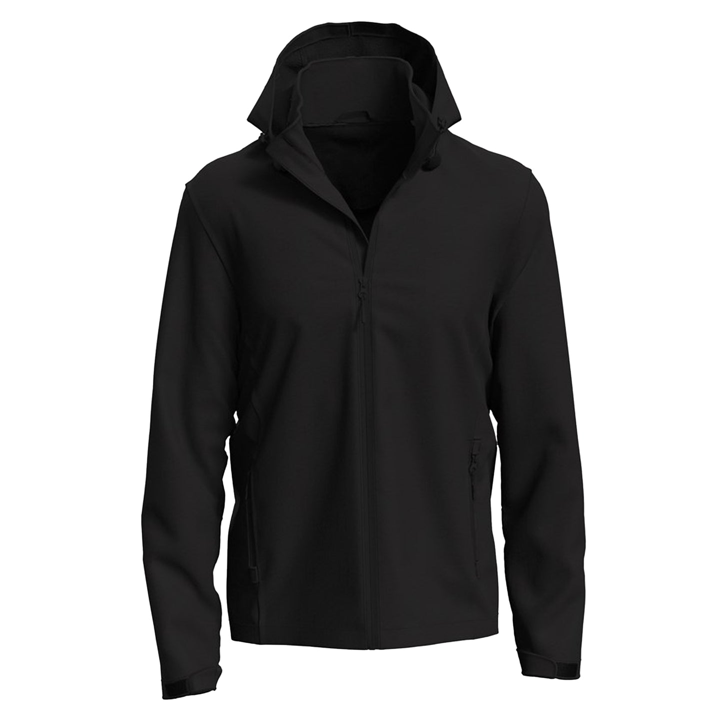 Black Opal - Front - Stedman Mens Lux Hooded Soft Shell Jacket