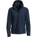 Blue Midnight - Front - Stedman Mens Lux Hooded Soft Shell Jacket