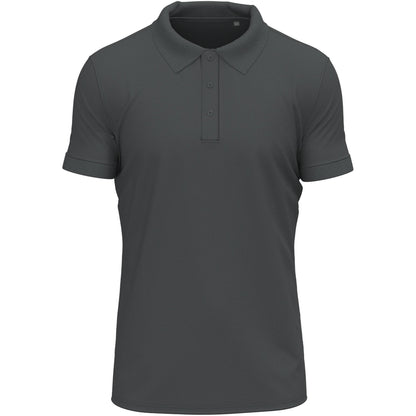 Slate Grey - Front - Stedman Mens Stretch Polo Shirt