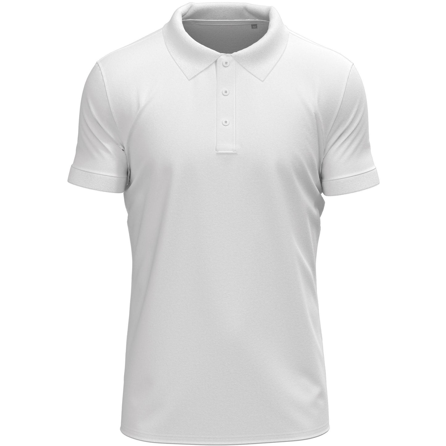White - Front - Stedman Mens Stretch Polo Shirt