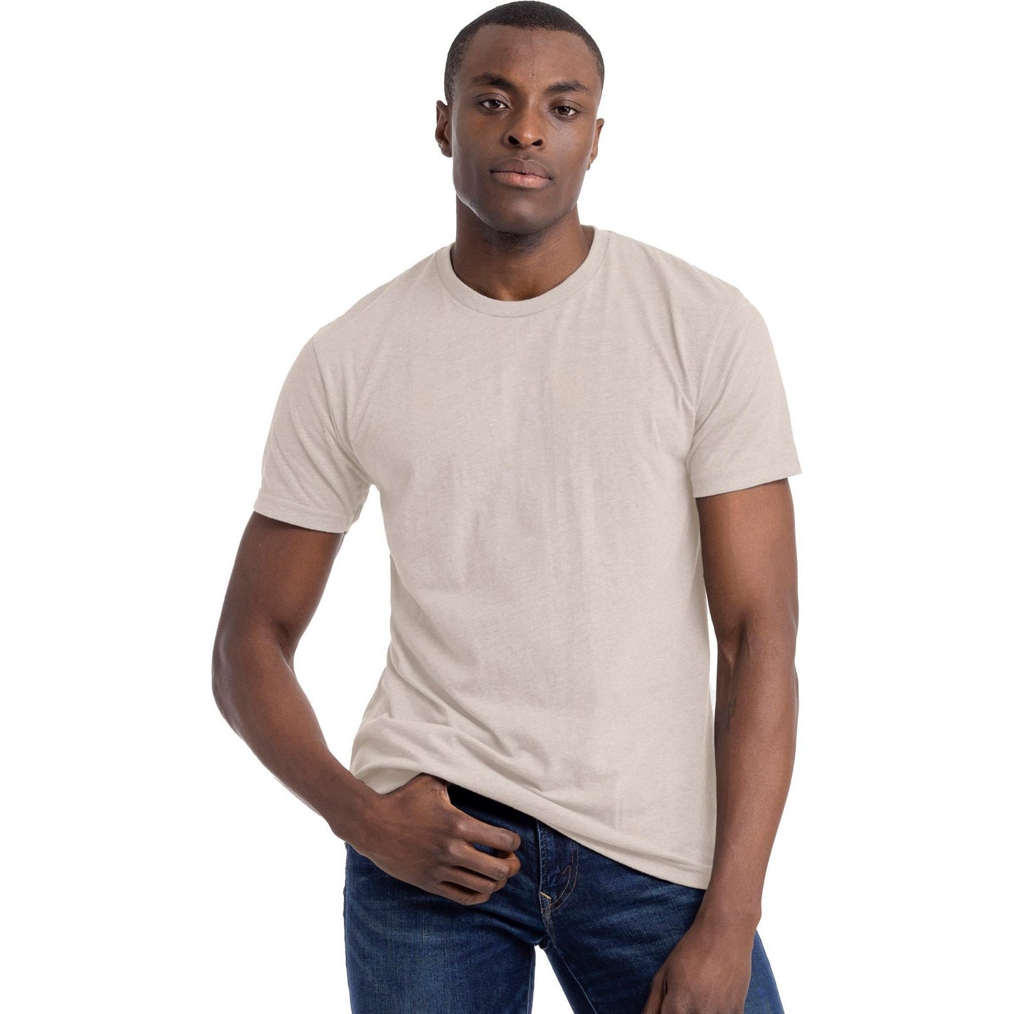 Sand - Side - Next Level Apparel Unisex Adult CVC T-Shirt