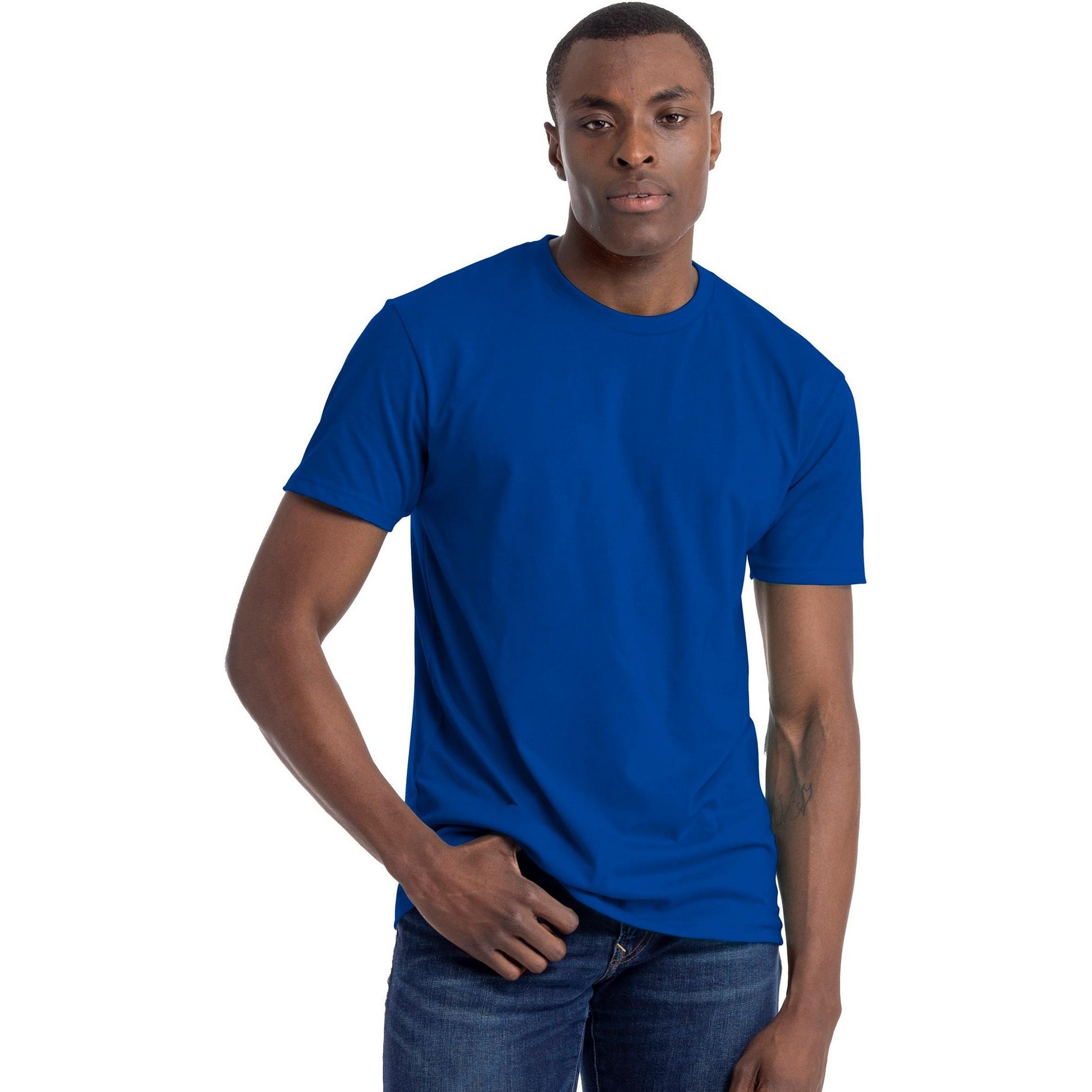 Royal Blue - Side - Next Level Apparel Unisex Adult CVC T-Shirt