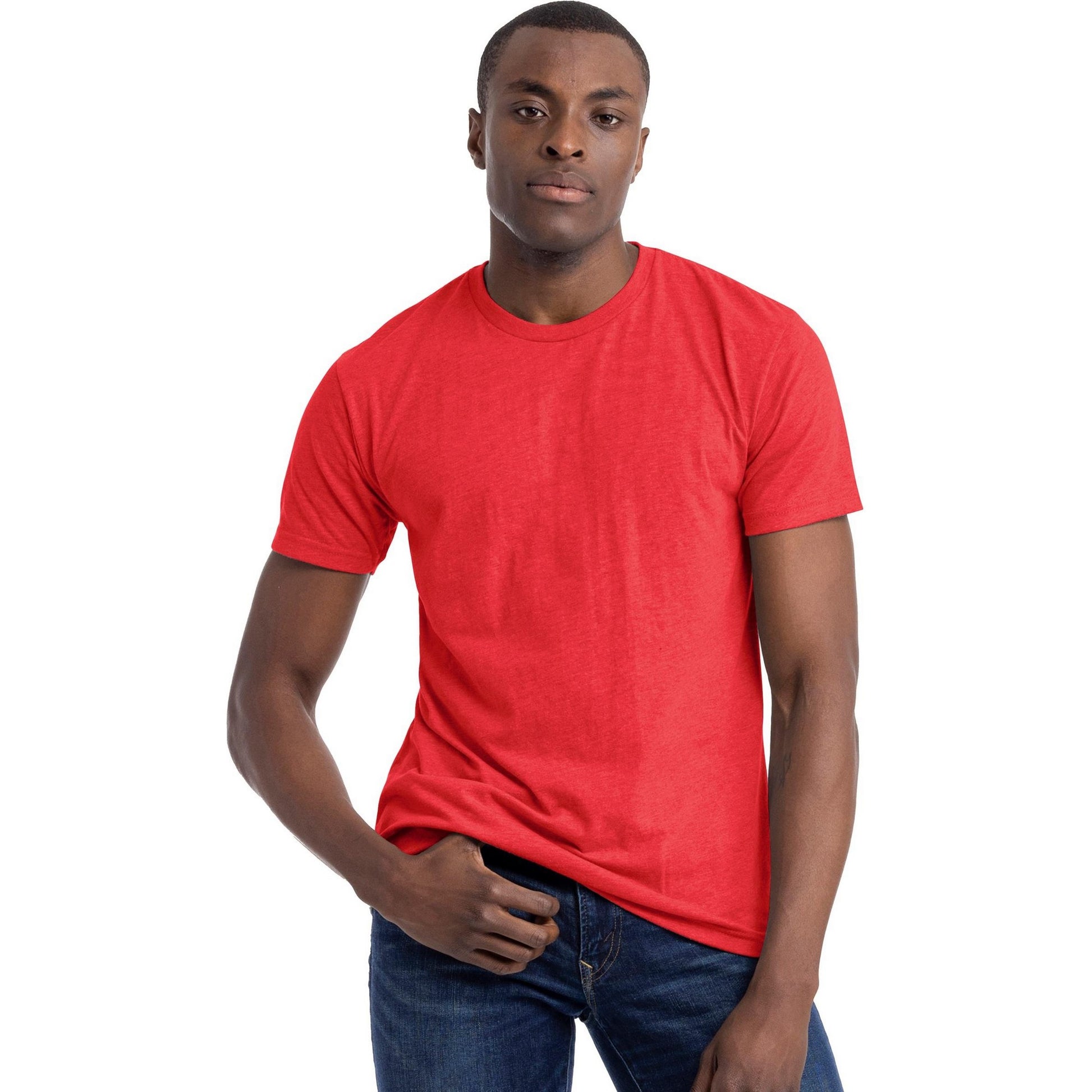 Red - Side - Next Level Apparel Unisex Adult CVC T-Shirt
