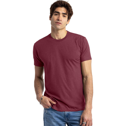 Heather Maroon - Side - Next Level Apparel Unisex Adult CVC T-Shirt