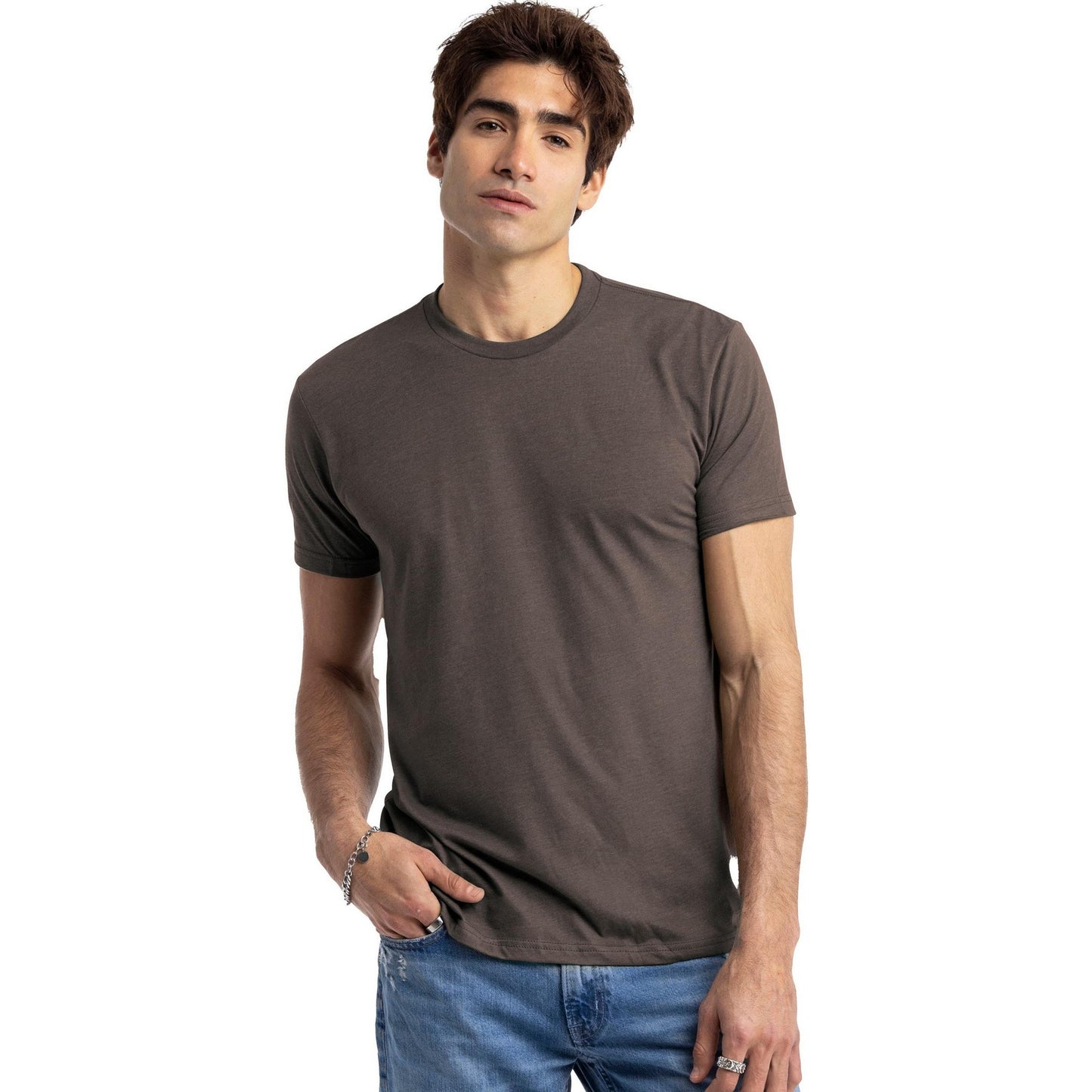 Espresso - Side - Next Level Apparel Unisex Adult CVC T-Shirt