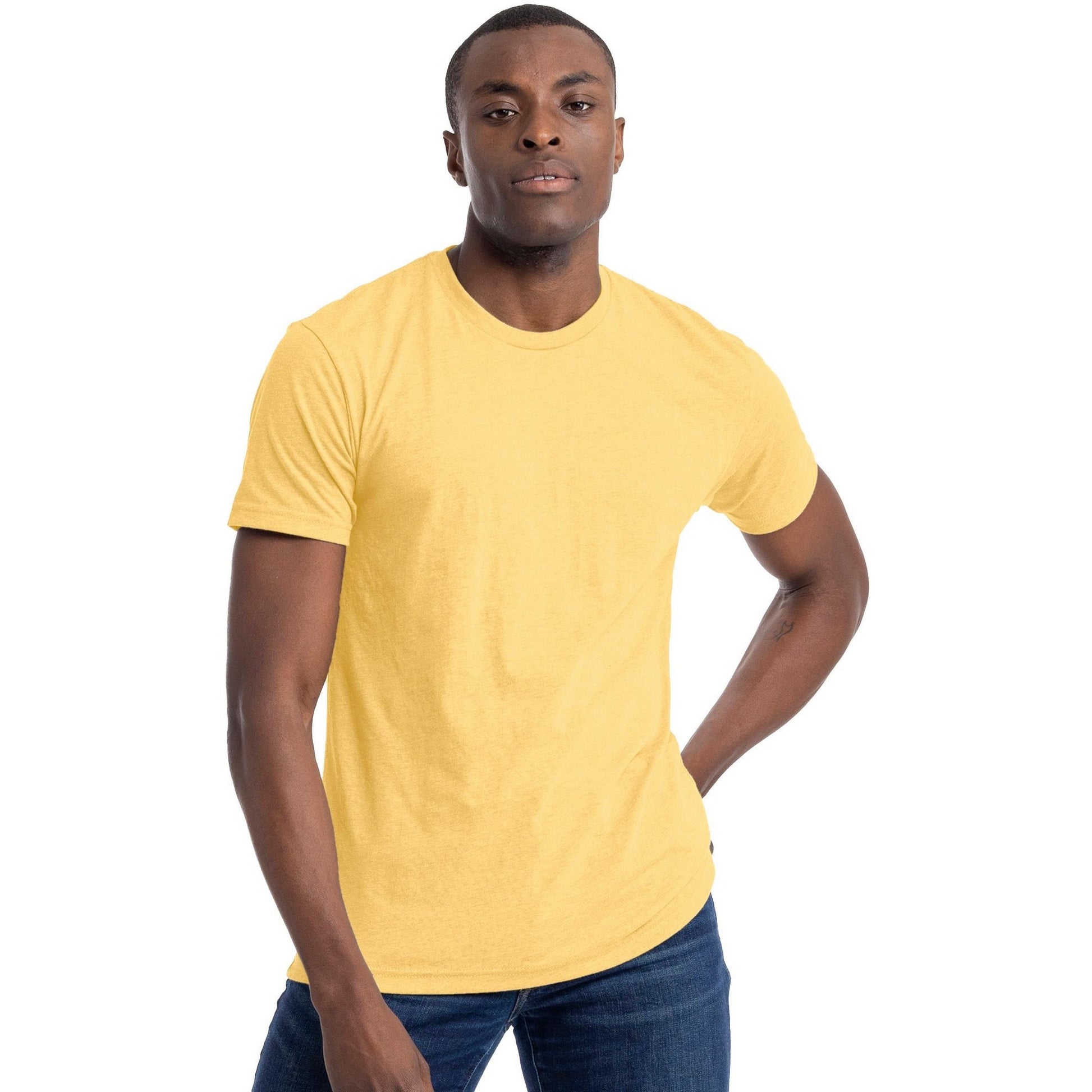 Banana Cream - Side - Next Level Apparel Unisex Adult CVC T-Shirt