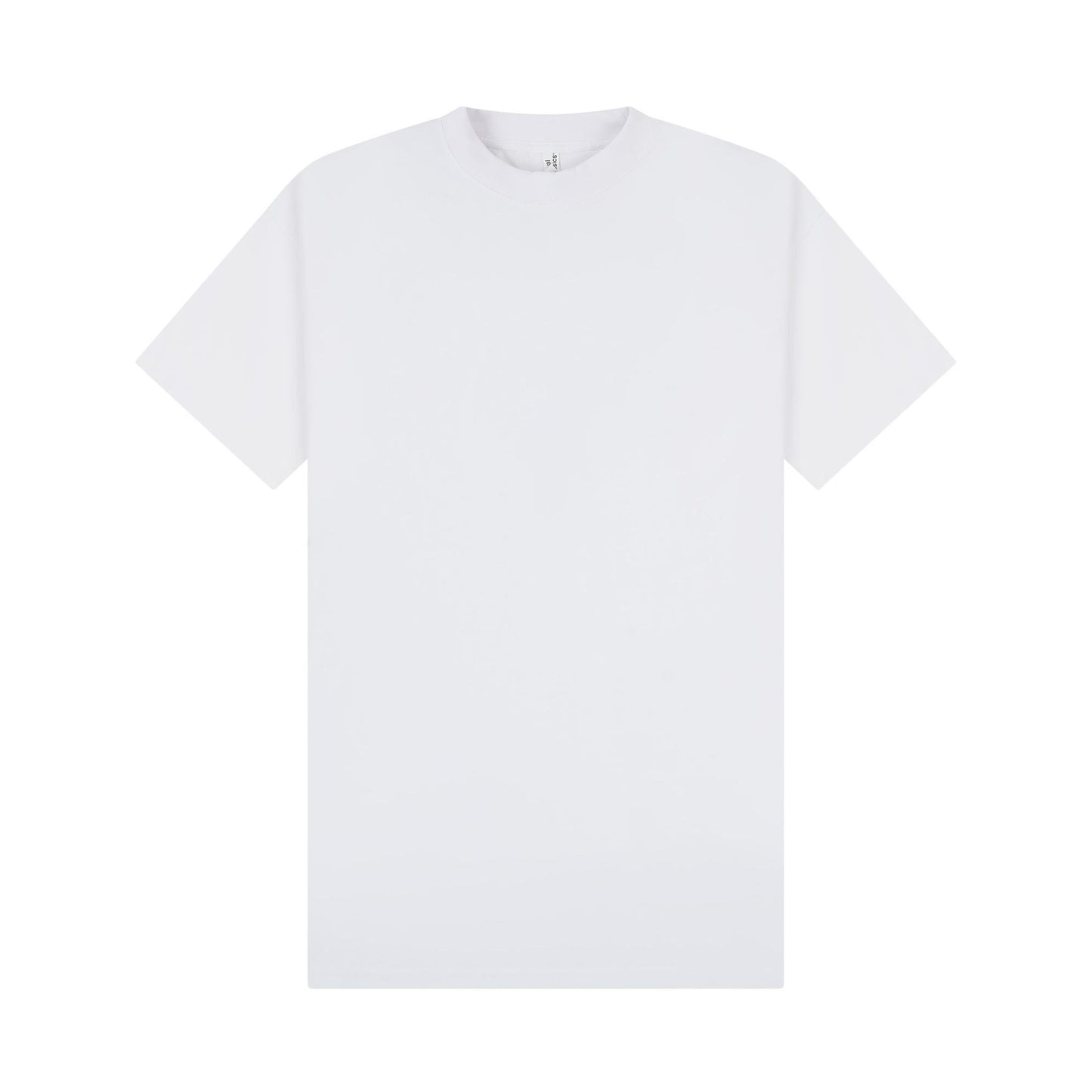 White - Front - Casual Classics Unisex Adult Combed Ringspun Cotton Extended Neckline Oversized T-Shirt