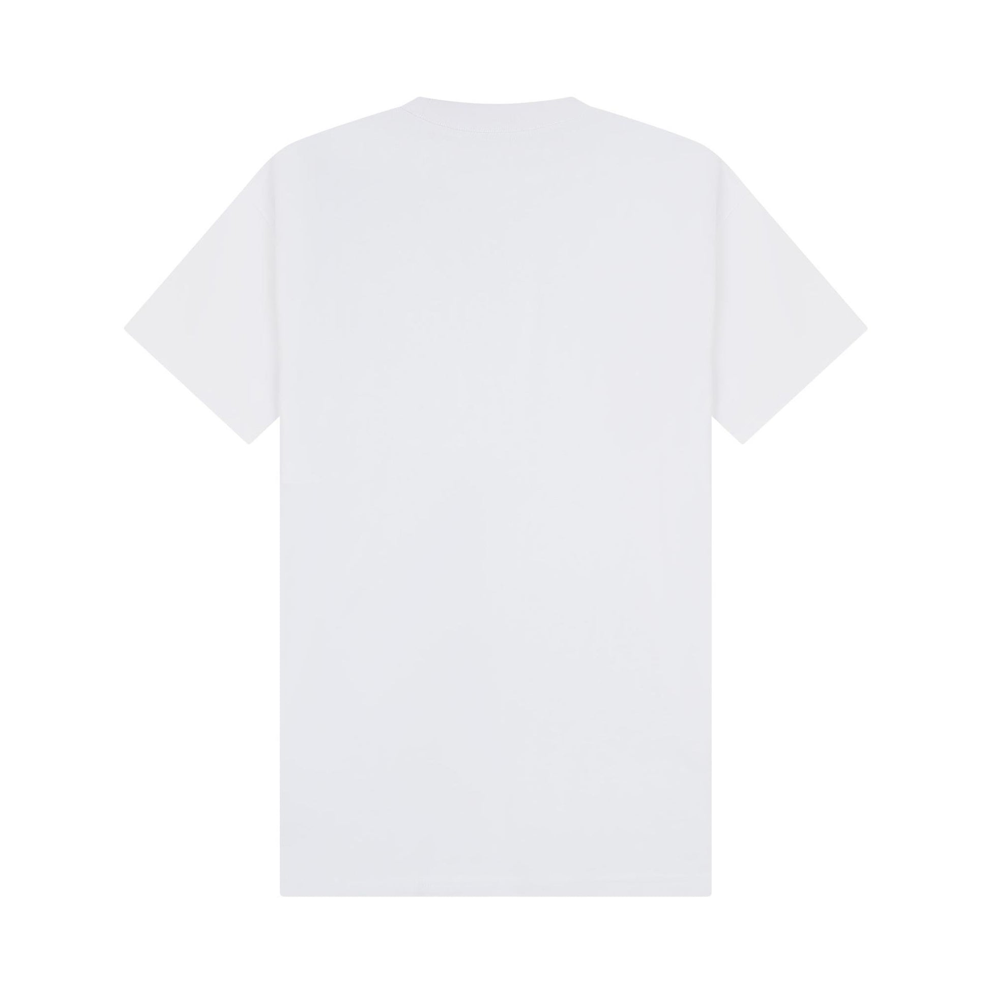 White - Back - Casual Classics Unisex Adult Combed Ringspun Cotton Extended Neckline Oversized T-Shirt
