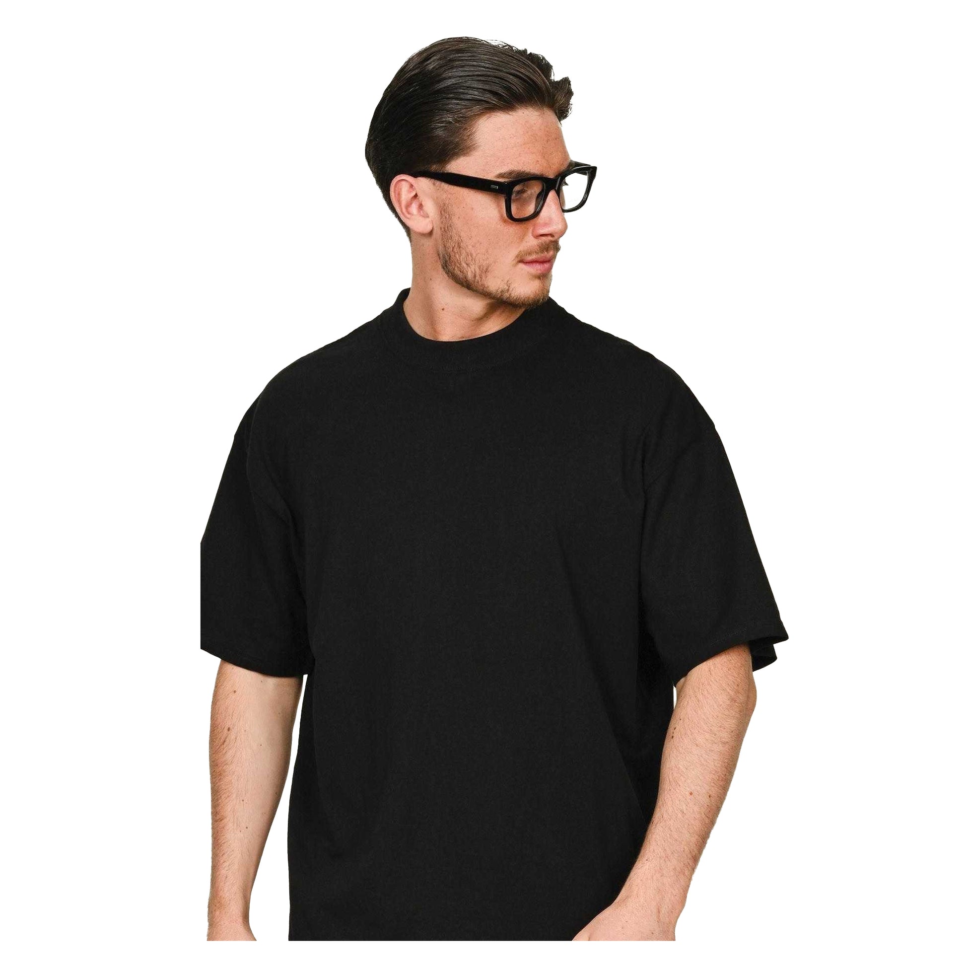 Lunar Grey - Back - Casual Classics Unisex Adult Combed Ringspun Cotton Extended Neckline Oversized T-Shirt